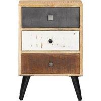 Berkfield Home Bedside Cabinet 40x30x60 cm Solid Mango Wood in Brown | Size: 40 x 30 x 60 cm
