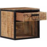 Berkfield Home Bedside Cabinet 40x35x40 cm Solid Wood Mango in Brown | Size: 40 x 35 x 40 cm
