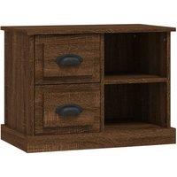 Berkfield Home Bedside Cabinet Brown Oak 60x35.5x45 cm