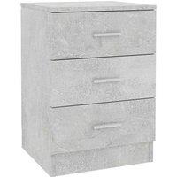 Berkfield Home Bedside Cabinet Concrete Grey 38x35x56 cm Engineered Wood | Size: 38 x 35 x 56 cm