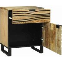 Berkfield Home Bedside Cabinet 50x33x60 cm Solid Mango Wood in Brown | Size: 50 x 33 x 60 cm