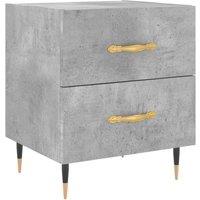 Berkfield Home Bedside Cabinet Concrete Grey 40x35x47.5 cm Engineered Wood