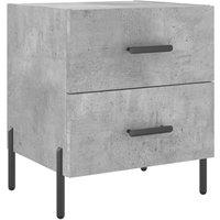 Berkfield Home Bedside Cabinet Concrete Grey 40x35x47.5 cm Engineered Wood