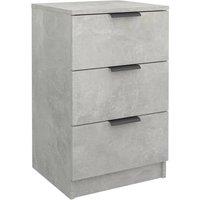 Berkfield Home Bedside Cabinet Concrete Grey 40x36x65 cm | Size: 40 x 36 x 65 cm