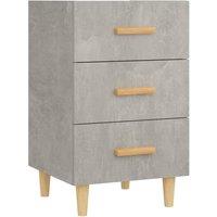 Berkfield Home Bedside Cabinet Concrete Grey 40x40x66 cm Engineered Wood | Size: 40 x 40 x 66 cm