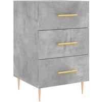 Berkfield Home Bedside Cabinet Concrete Grey 40x40x66 cm Engineered Wood | Size: 40 x 40 x 66 cm