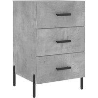 Berkfield Home Bedside Cabinet Concrete Grey 40x40x66 cm Engineered Wood | Size: 40 x 40 x 66 cm