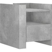 Berkfield Home Bedside Cabinet Concrete Grey 45x50x50 cm Engineered Wood | Size: 45 x 50 x 50 cm
