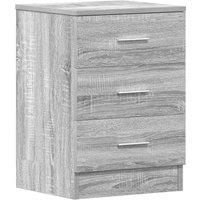 Berkfield Home Bedside Cabinet Grey Sonoma 38x35x56 cm Engineered Wood | Size: 38 x 35 x 56 cm