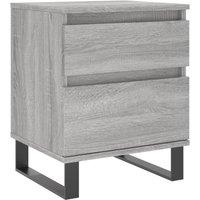 Berkfield Home Bedside Cabinet Grey Sonoma 40x35x50 cm Engineered Wood | Size: 40 x 35 x 50 cm