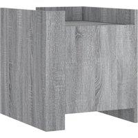 Berkfield Home Bedside Cabinet Grey Sonoma 45x50x50 cm Engineered Wood | Size: 45 x 50 x 50 cm