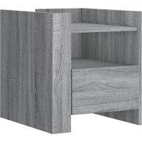 Berkfield Home Bedside Cabinet Grey Sonoma 45x50x50 cm Engineered Wood | Size: 45 x 50 x 50 cm