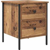 Berkfield Home Bedside Cabinet Old Wood 40x42x50 cm Engineered Wood in Brown | Size: 40 x 42 x 50 cm