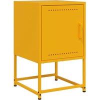Berkfield Home Bedside Cabinet Mustard Yellow 36x39x60.5 cm Steel