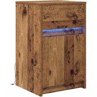 Berkfield Home Bedside Cabinet Old wood 38 x 34 x 61 cm Particle board in Brown