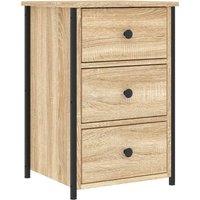 Berkfield Home Bedside Cabinet Sonoma Oak 40x36x60 cm Engineered Wood in Brown | Size: 40 x 36 x 60 cm