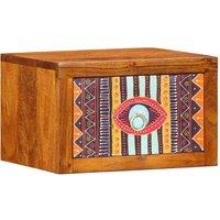 Berkfield Home Bedside Cabinet with Drawer Brown, multicolour 35 x 30 x 22 cm in Brown