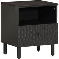 Berkfield Home Bedside Cabinets 2 pcs Black 40x33x46 cm Solid Wood Mango | Size: 40 x 33 x 46 cm