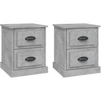 Berkfield Home Bedside Cabinets 2 pcs Concrete Grey 39x39x47.5 cm Engineered Wood