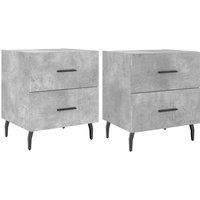 Berkfield Home Bedside Cabinets 2 pcs Concrete Grey 40x35x47.5 cm Engineered Wood
