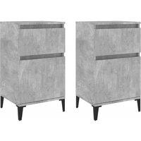 Berkfield Home Bedside Cabinets 2 pcs Concrete Grey 40x35x70 cm | Size: 40 x 35 x 70 cm