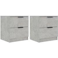 Berkfield Home Bedside Cabinets 2 pcs Concrete Grey Engineered Wood