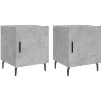 Berkfield Home Bedside Cabinets 2 pcs Concrete Grey 40x40x50 cm Engineered Wood | Size: 40 x 40 x 50 cm