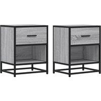 Berkfield Home Bedside Cabinets 2 pcs Grey Sonoma 40x31x50 cm Engineered Wood | Size: 40 x 31 x 50 cm