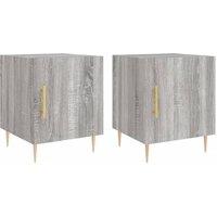 Berkfield Home Bedside Cabinets 2 pcs Grey Sonoma 40x40x50 cm Engineered Wood | Size: 40 x 40 x 50 cm