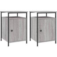 Berkfield Home Bedside Cabinets 2 pcs Grey Sonoma 40x42x60 cm Engineered Wood | Size: 40 x 42 x 60 cm