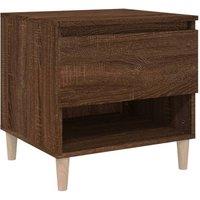 Berkfield Home Bedside Table Brown Oak 50x46x50 Engineered Wood