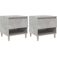 Berkfield Home Bedside Tables 2 pcs Concrete Grey 50x46x50 Engineered Wood