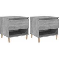 Berkfield Home Bedside Tables 2 pcs Grey Sonoma 50x46x50 Engineered Wood