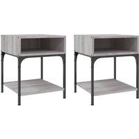 Berkfield Home Bedside Tables 2 pcs Grey Sonoma 40x41x50 cm Engineered Wood | Size: 40 x 41 x 50 cm