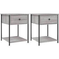 Berkfield Home Bedside Tables 2 pcs Grey Sonoma 44x45x58 cm Engineered Wood | Size: 44 x 45 x 58 cm