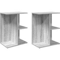 Berkfield Home Bedside Tables 2 pcs Grey Sonoma 46.5x29x61 cm Engineered Wood