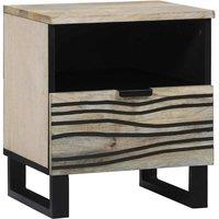 Berkfield Home Bedside Tables 2 pcs White & black 40 x 33 x 46 cm