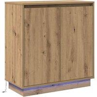 Berkfield Home Bedside Tables Artisan oak Engineered wood Medium Bedside Table in Brown