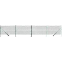Berkfield Home Chain Link Fence Green 1.4x10 m