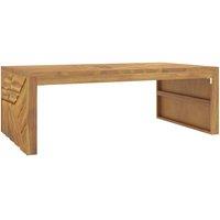 Berkfield Home Coffee Table 110x60x38 cm Solid Wood Teak in Brown | Size: 110 x 60 x 38 cm