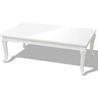 Berkfield Home Coffee Table 115x65x42 cm High Gloss White | Size: 115 x 65 x 42 cm