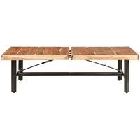 Berkfield Home Coffee Table 142x90x42 cm Solid Acacia Wood in Brown | Size: 142 x 90 x 42 cm