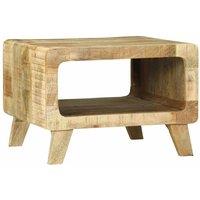 Berkfield Home Coffee Table 50x50x35 cm Solid Rough Wood Mango in Brown | Size: 50 x 50 x 35 cm