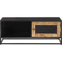 Berkfield Home Coffee Table 90x50x35 cm Rough Mango Wood in Brown | Size: 90 x 50 x 35 cm