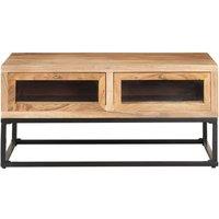 Berkfield Home Coffee Table 90x60x40 cm Solid Acacia Wood in Brown | Size: 90 x 60 x 40 cm