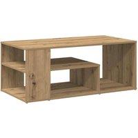 Berkfield Home Coffee Table Artisan Oak 100x50x40 cm Engineered Wood in Brown | Size: 100 x 50 x 40 cm