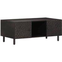 Berkfield Home Coffee Table Black 100x54x40 cm Solid Wood Mango | Size: 100 x 54 x 40 cm