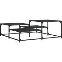 Berkfield Home Coffee Table Black 107x107x40 cm Engineered Wood | Size: 107 x 107 x 40 cm