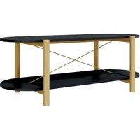 Berkfield Home Coffee Table Black 110x48x40 cm Engineered Wood | Size: 110 x 48 x 40 cm