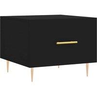 Berkfield Home Coffee Table Black 50x50x40 cm Engineered Wood | Size: 50 x 50 x 40 cm